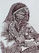Tribal Face Painting(pen & Ink on Paper)