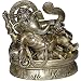 Brass Sculpture God Ganesha Eating Ladoo