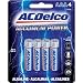 AC Delco AAA4 ACD AAA Maximum Power Alkaline Retail Battery Pack