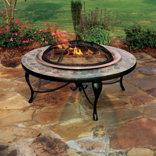 40in Slate Mosaic w/ Copper Accent and Copper Bowl