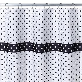 Dots Shower Curtain - Black