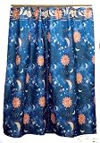 Solar Moons & Stars Moonstruck FABRIC Shower Curtain