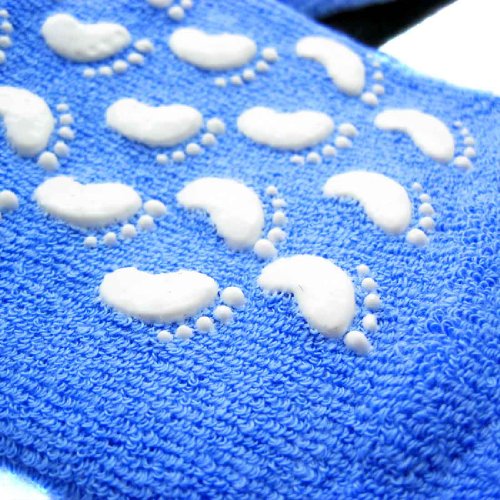 kilofly Non-Skid Soft Cotton Gripper Socks [3 Pairs Set, Black, Blue & Navy]