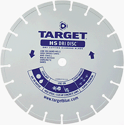 TARGET High Speed Saw - HS Dri Disc Blade HS5: Blade size: 16 x .125 x 1, Depth of cut: 6 in.