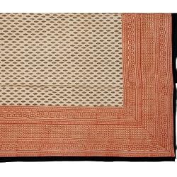 Queen Bed Sheet in Cotton with Block Prints Queen Size (bshtd621)