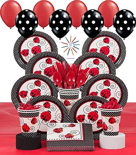 Ladybug Deluxe Party Pack For 8 Guests