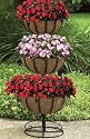 CobraCo 3TFP-B 3-Tier Floor Planter with 12-, 14-, and 16-Inch Baskets