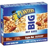 Planters Big Nut Bars, Roasted Triple Nut, 5-Count Bars  (Pack of 10)