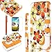 Galaxy S4 Case, S4 Case - ULAK 3 in 1 Hybrid High Impact Case for Samsung Galaxy S4 i9500 and Hard plastic +Screen Protector and Stylus (Flower- Orange)