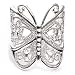 Sterling Silver Open Filigree Design Butterfly Ring