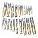 Grizzly G9760 20 pc. 2 & 4 Flute TiN End Mill Set