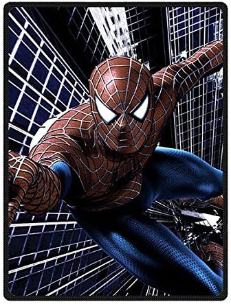 High-quality Custom Superhero Spider-Man Supersoft Fleece Blanket 58 Inches x 80 Inches (Large)