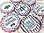12 Cupcake Toppers - Lobster Truck Inspired Birthday Collection - Blue Chevron, Red Stripes with Royal Blue & Red Accents