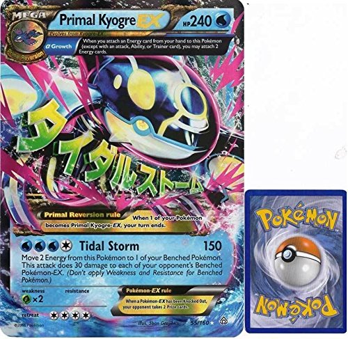Jumbo Mega Primal Kyogre EX (#55) Oversized Pokemon Trading Card (Rare/Holo-Foil, Promo)