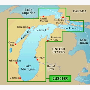 Garmin Bluechart G2 2Us016R Lake Michigan - Cartography - Mfr Part #010-C0233-00