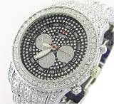 NEW LARGE *BLING BLING* HIP HOP MENS WATCH W CRYSTAL