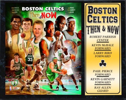 Encore Select 520-BSKBOSthenandnow Boston Celtics Then and Now 12x15 Stat Plaque
