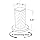 Azar 700220-BLK 4-Sided Revolving Pegboard Counter Display, Black