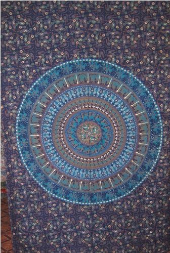 Indian Elephant Mandala Tapestry,hippie,bed Cover,, Bed Spread, Wall Art, Hand Made Bed Sheet, Hippy Wall Hanging Decorated Throw,curtain