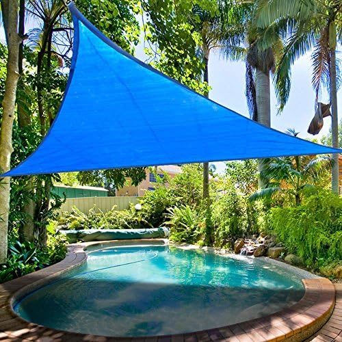 11.5' Triangle Outdoor Sun Sail Shade Shading Blue