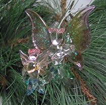 Fairy Flying Lessons Glass Christmas Ornament