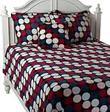 Cozy Fresh Fun Dot Chocolate Comforter Mini Set, Twin