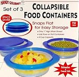 Handy Gourmet Collapsible Food Containers- Set of 3
