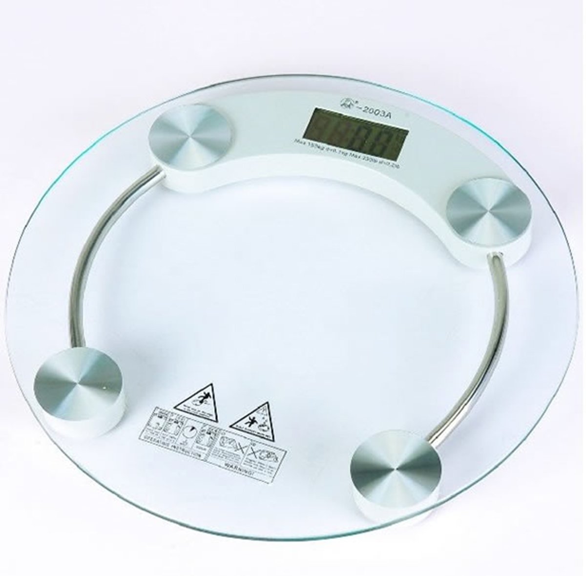 Bathroom Scales Personal Digital Round Glass Scale Capacity 180kg was