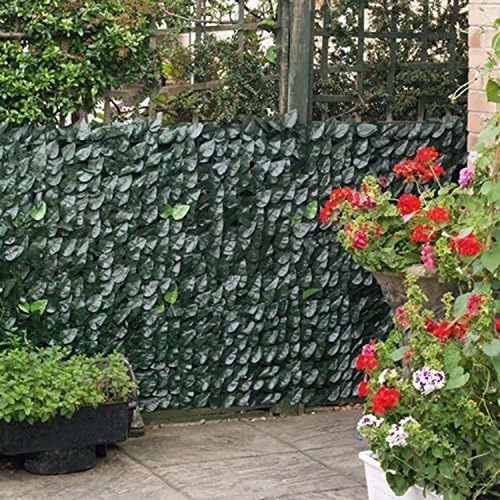 Hu Tang Qiao Faux Ivy Privacy Fence Screen 1x3M(39.37"x118.11") Artificial Hedge leaf Fencing Outdoor Decor