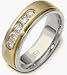 7mm 18 Karat Two-Tone Gold Diamond Anniversary Band, 0.50 TCW