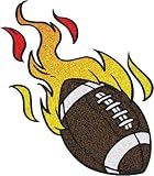 Flaming Football Glitter Temporary Tattoos