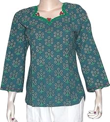Kurti Women's Clothing Top Fashion For The Summer Size M (tsht065)
