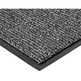 Notrax 132 Estes Entrance Mat, for Main Entranceways and Heavy Traffic Areas, 2' Width x 3' Length x 3/8" Thickness, Charcoal