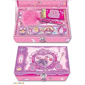  Pecoware / Trinket Box with Accessories & Lock, Princess Rose Slippers