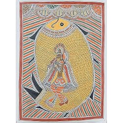 Original Art from India Madhubani Folk Paintings Home Decor Organic Color Paper 22 x 30 inches