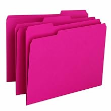 Smead 1/3-Cut File Folders, Letter Size, Red, 100 Per Box (12743)