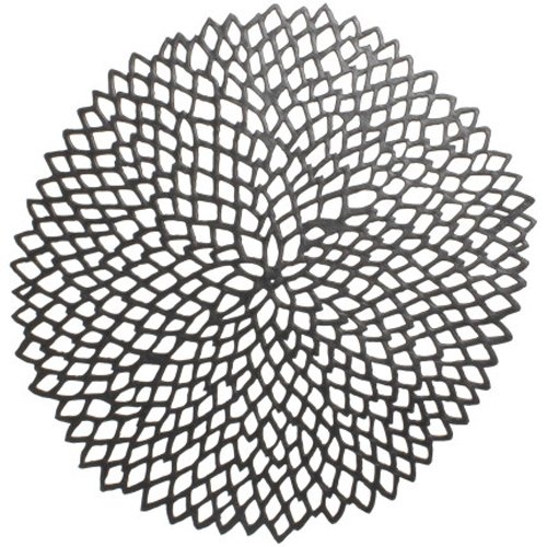 Chilewich Dahlia Pressed Vinyl Round Placemat 15 Brass