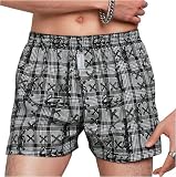 (グンゼ)GUNZE BODYWILD ボディーワイルド TRUNKS クルーザーパンツ プリント布帛サテン BW9064A グレー M BW9064A
