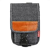 オウルテック iPhone6s/6sPlus等 大きめスマートフォン対応 デニムポーチ カードポケット 2ポケット カラビナ 蓋付き