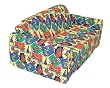 Children's Sofa Sleeper Twin 38" Race Cars Pattern By Elite Furniture