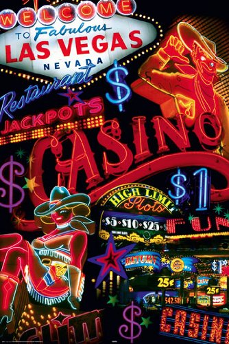 las vegas casino signs. General Posters: Las Vegas - Casino Signs - 91.5x61cm