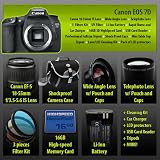 Canon EOS 7D 18 MP CMOS APS-C Digital SLR Camera with EF-S 18-55mm f/3.5-5.6 IS Lens + 2x Telephoto lens + Wide Angle Lens (3 Lens Kit) + 16GB CompactFlash Memory Card + Accessory Saver Kit