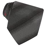 Moschino Kiss Black & Gray Lines Woven Silk Tie