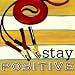 Oopsy Daisy Stay Positive Stretched Canvas Wall Art by Shelly Kennedy, 14 by 14-Inch