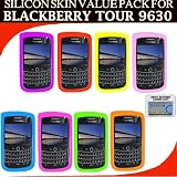 Silicone Skin 8 pc. Value Pack for your Blackberry Tour 9630 (Blue, Hot Pink, Light Pink, Green, Orange, Purple, Red, Yellow) Bonus DBRoth Microfiber Cleaning Cloth Included