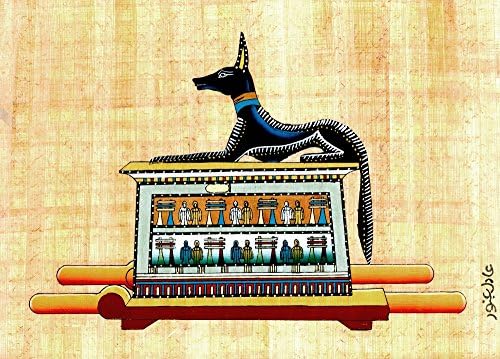 Anubis God of the Dead 100% Authentic Handcrafted Ancient Egyptian Papyrus 8" X 12"
