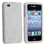 eForCity MYBAT Snap-on Case Compatible With Apple® iPhone® 4 iPhone® 4S - AT&T, Sprint, Version 16GB 32GB 64GB - Version iPhone® 4 iPhone® 4S - AT&T, Sprint, Version 16GB 32GB 64GB S - AT&T, Sprint, Version 16GB 32GB 64GB, Silver Diamond