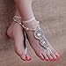 Runa Sea Bohemian Style Seed Bead Barefoot Sandals (White)