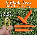 X-blade Golf Tees- 2 3/4 20-pack (Orange) Get the Competitve Edge !!