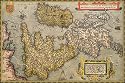 Art Poster, Map of Britian and Ireland - 27.5 x 18.75